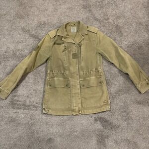 Zara Trafaluc Collection Khaki‎ Military Utility Jacket Size S